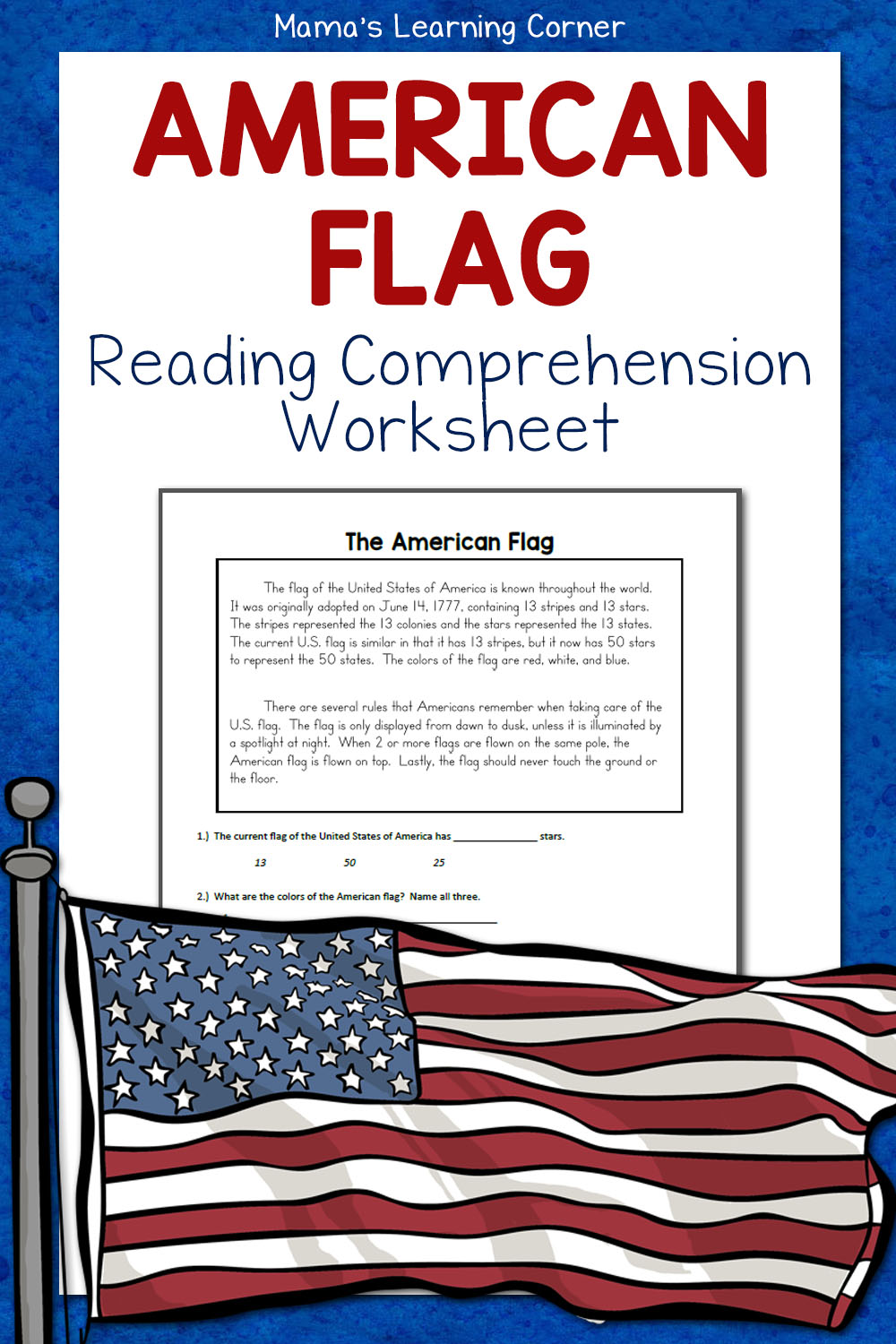 the-american-flag-reading-comprehension-worksheet-mamas-learning-corner