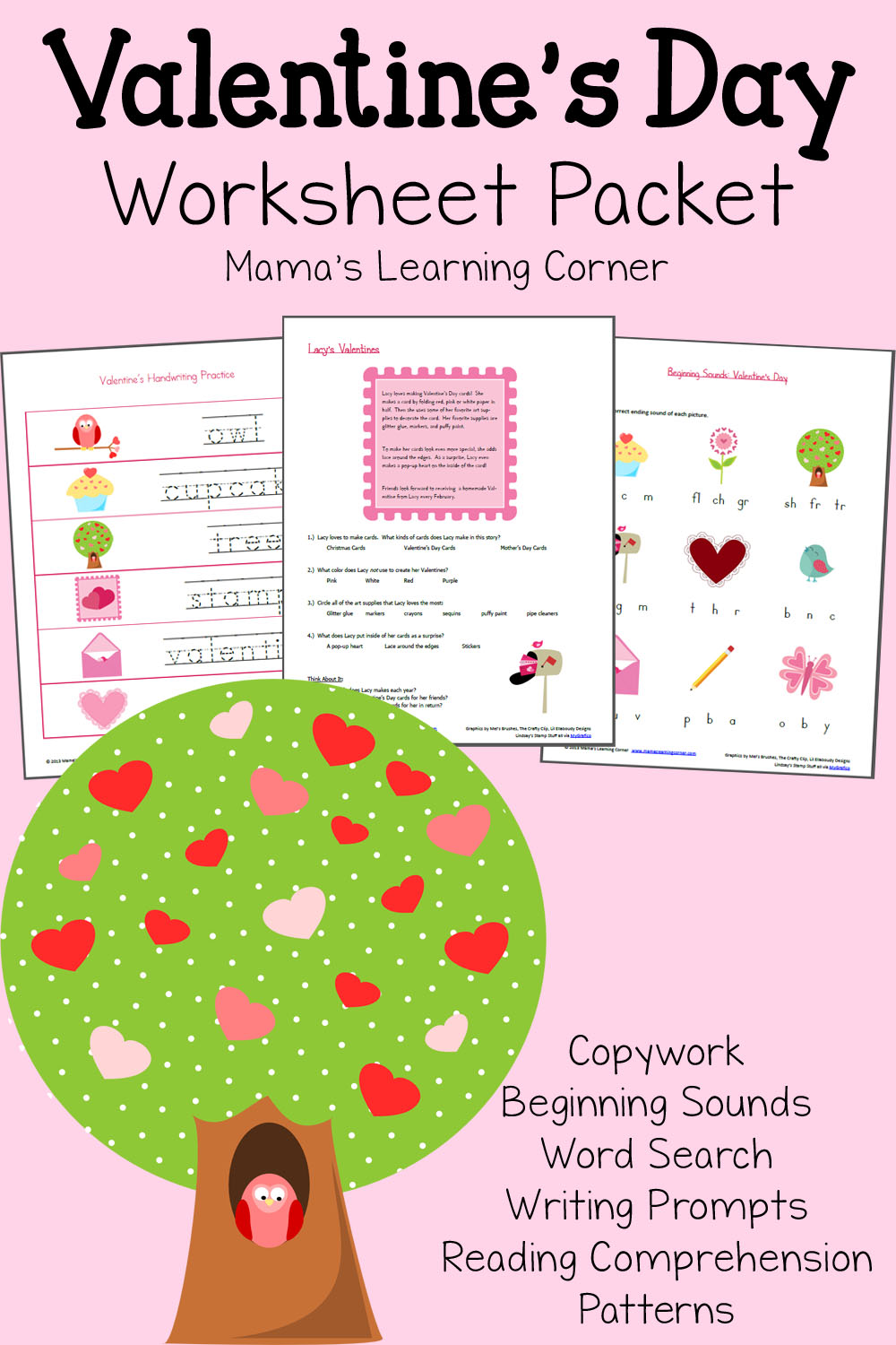 Valentine s Day Worksheet Packet Mamas Learning Corner
