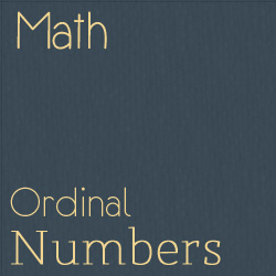 Ordinal Numbers Worksheet