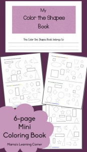Free Printable: My Color the Shapes Coloring Book
