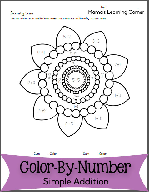Color By Number Addition 8