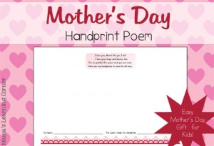 Mother's Day Handprint Poem - Mama's Learning Corner