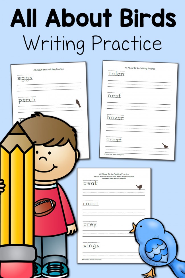 Free Handwriting Practice: All About Birds!