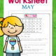 May Calendar Worksheet for 2nd and 3rd Grade