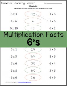 Multiplication Facts: 6
