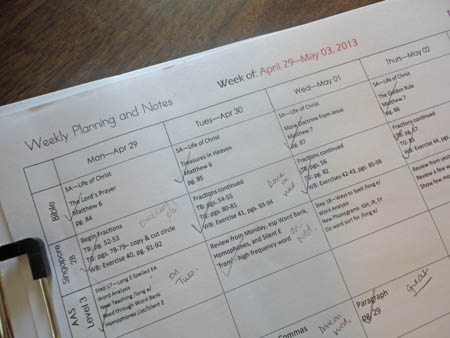 Planning Page - Mama's Learning Corner