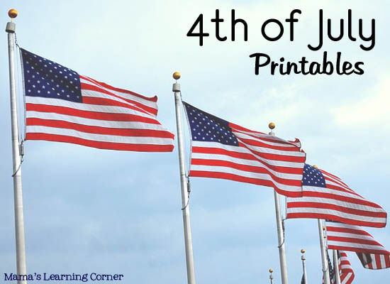 4th of July Worksheets and Printables from Mama's Learning Corner