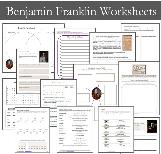 Benjamin Franklin Worksheets for Kids
