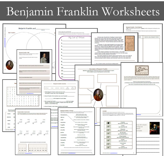 Benjamin Franklin Worksheet Packet - Mamas Learning Corner