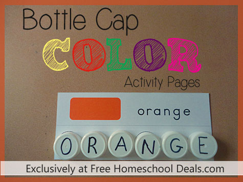 Bottle Cap Color Activity Pages