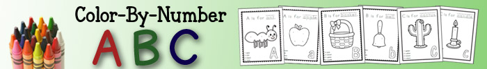 Color By Number ABC - 50+ printable coloring pages for each letter of the alphabet