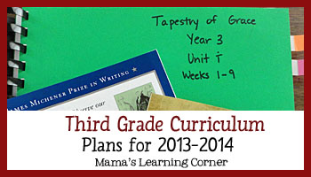 Third Grade Curriculum Plans 2013-2014 - writing, history, chemistry, spelling, and more!