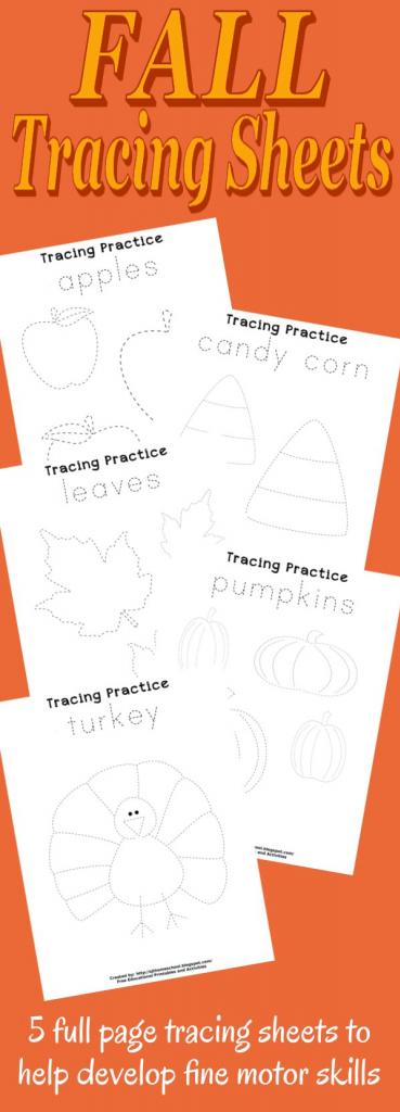 Fall Tracing Sheets from See Jamie Teach