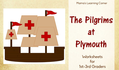 13-page set of Pilgrims at Plymouth Worksheets for 1st-3rd Graders
