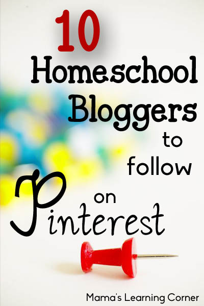 10 Homeschool Bloggers to follow on Pinterest