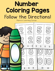 Free Number Coloring Pages