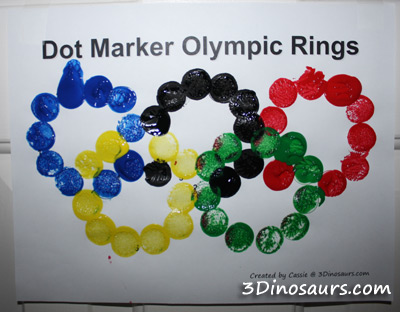Dot Marker Olympic Rings from 3Dinosaurs