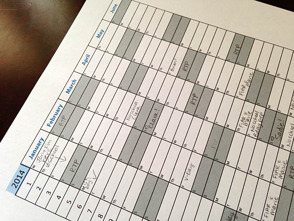 printable attendance record