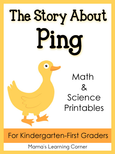 The Story About Ping - Math and Science Printables for Kindergarten - First Graders
