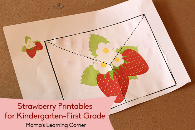 Free Strawberry Scissor Skills Practice Worksheets