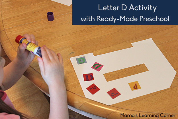 Glue and Stick Letter D Activity with Ready Made Preschool