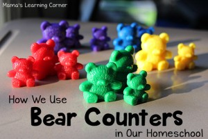 Bear Counters: How we Use them in Our Homeschool