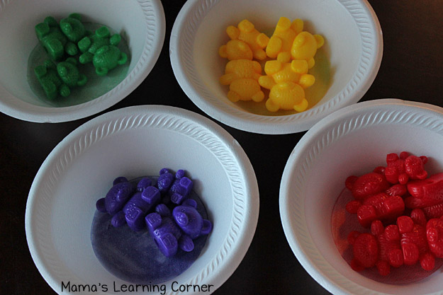 Bear Counters: Sort in Color Bowls
