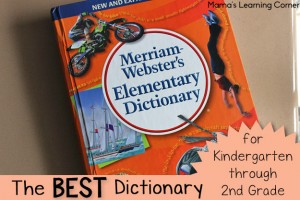Best Dictionary for Kindergarten through 2nd Grade