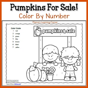 Free Color By Number: Pumpkins!