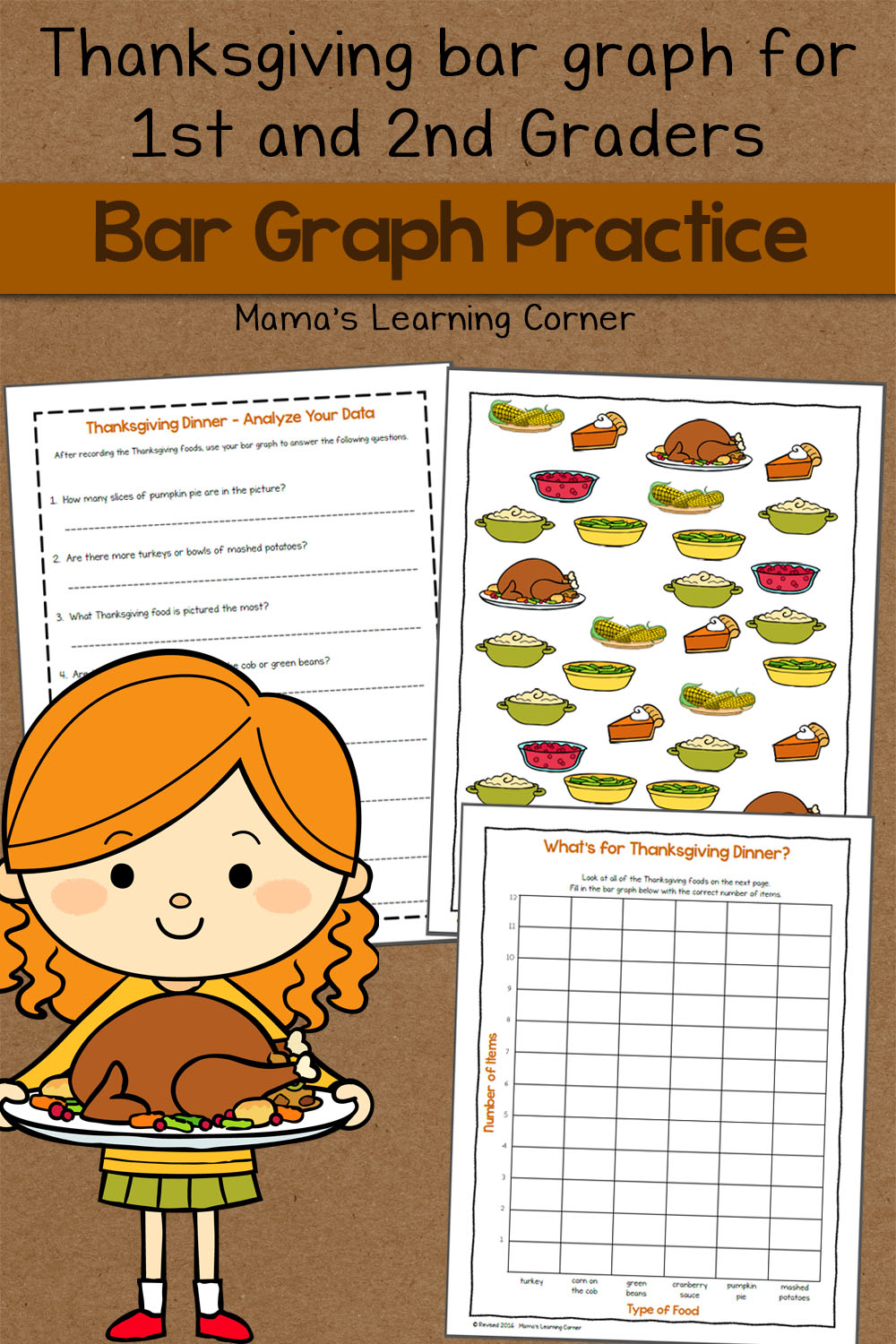 Bar Graph Worksheet Thanksgiving! Mamas Learning Corner