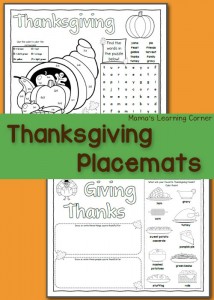 Thanksgiving Placemats