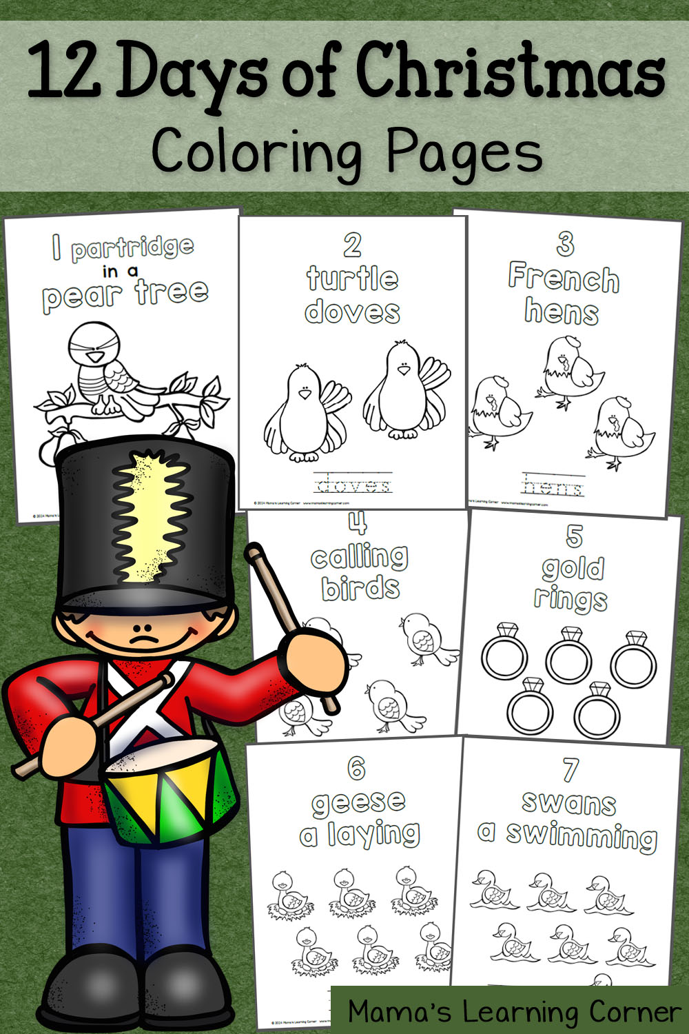 Entrelosmedanos Twelve Days Of Christmas Coloring Pages