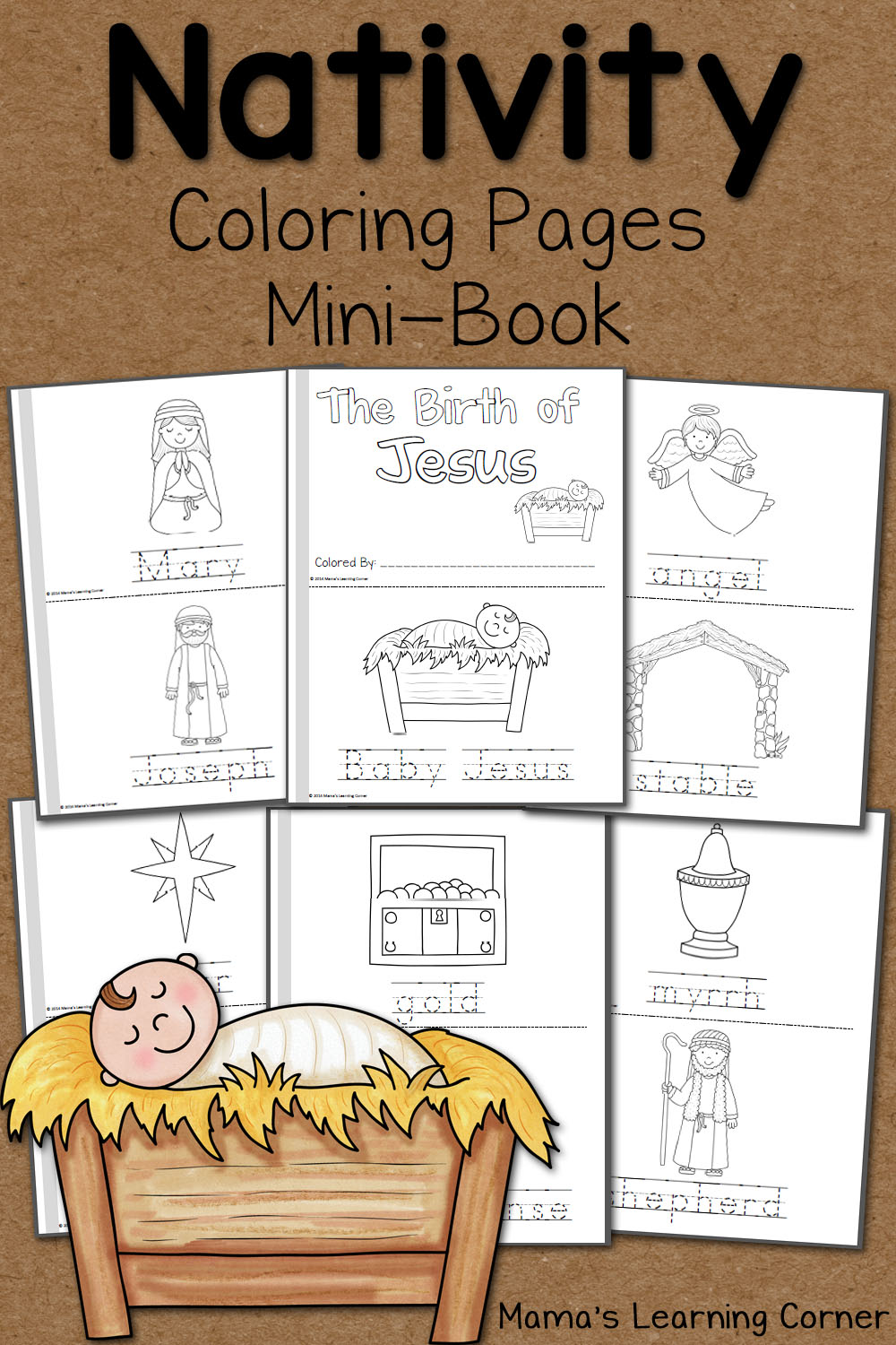 Nativity Coloring Pages - Mamas Learning Corner