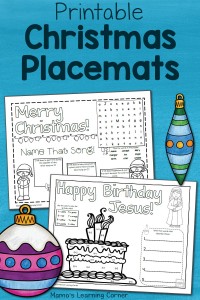 Printable Christmas Placemats