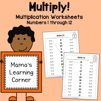 Multiply Worksheets: 1 through 12