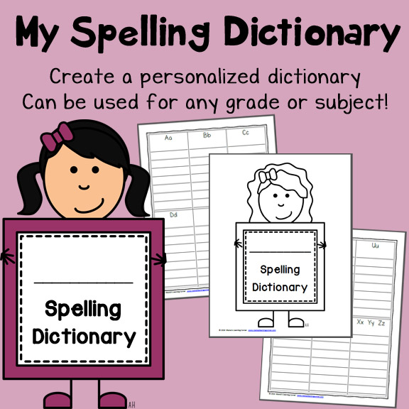 My Spelling Dictionary Mamas Learning Corner