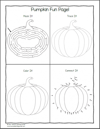 Pumpkin Worksheets - Mamas Learning Corner