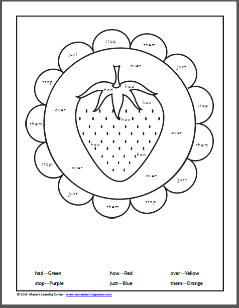 Strawberry Worksheets - Mamas Learning Corner