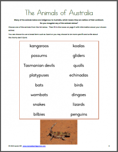 australia worksheets for 1st through 3rd grades mamas learning corner