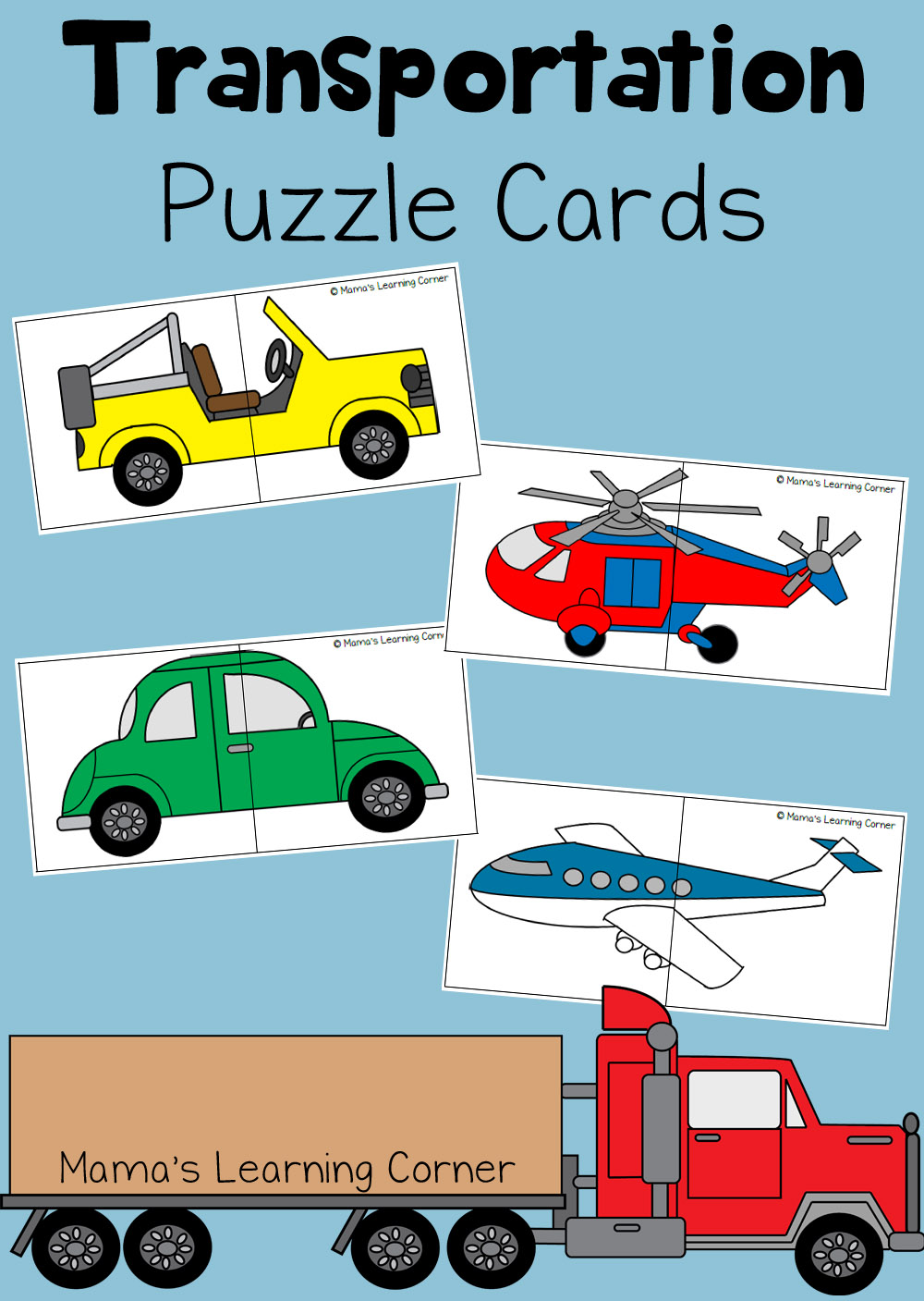 Transportation Puzzle Cards