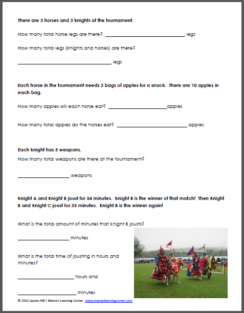 Knight Worksheets