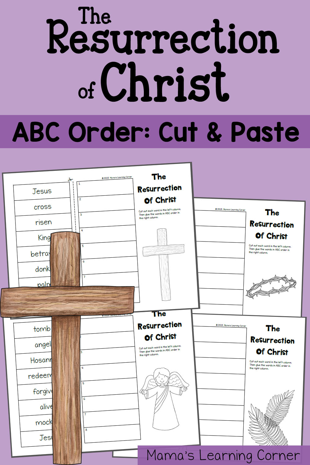 ABC Order Worksheet (Cut and Paste!): The Resurrection of Christ