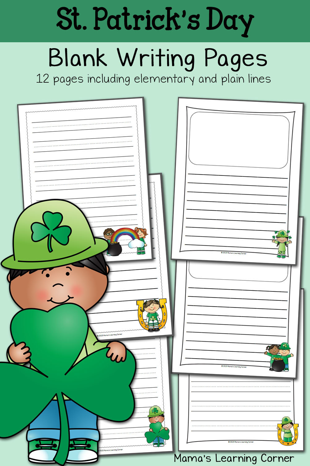 St. Patrick's Day Blank Writing Pages - Mamas Learning Corner