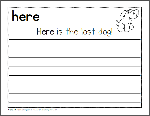 pre primer words