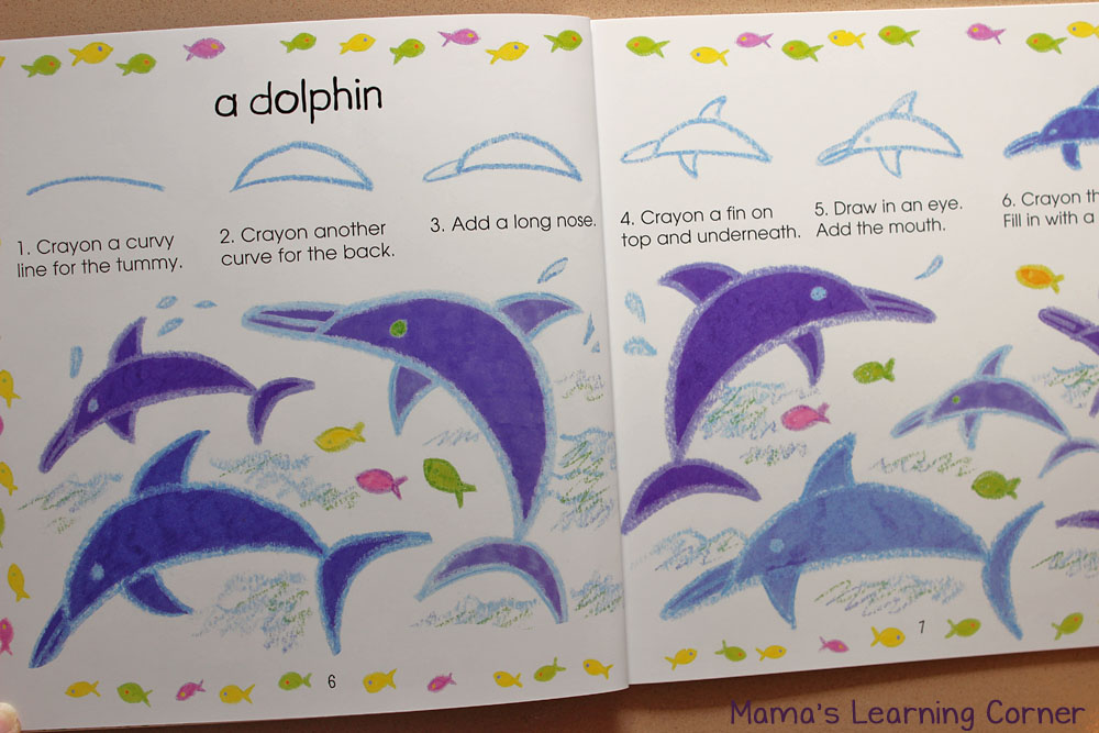 Activity Baskets for Kids:  I Can Draw Animals Dolphin