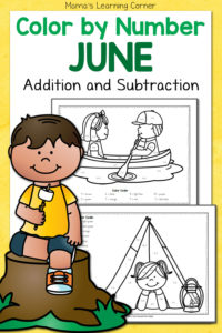 Color By Number Worksheets June