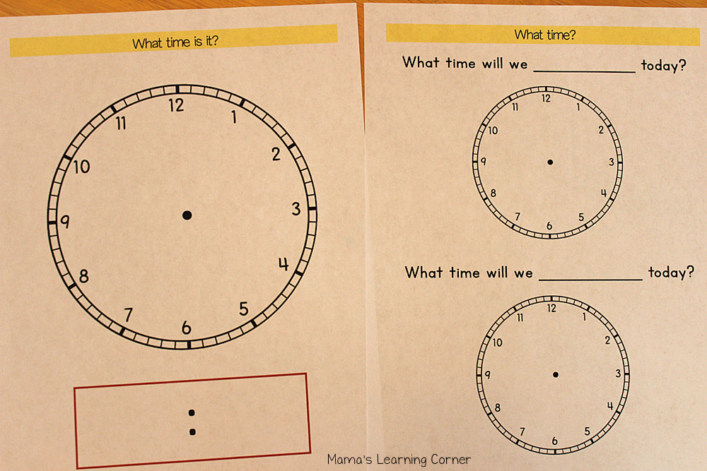 Kindergarten Calender Notebook: Telling Time