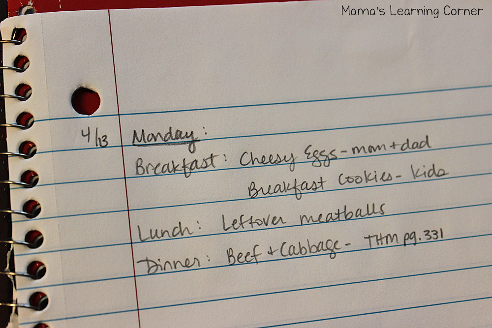 Learning to Simplify Plan Each Meal