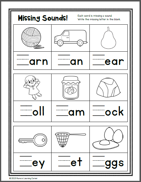 Kindergarten Reading and Phonics Packet 1 - Mamas Learning ...