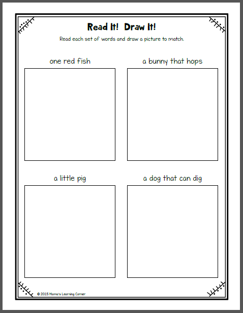 Kindergarten Reading and Phonics Packet 1 - Mamas Learning Corner